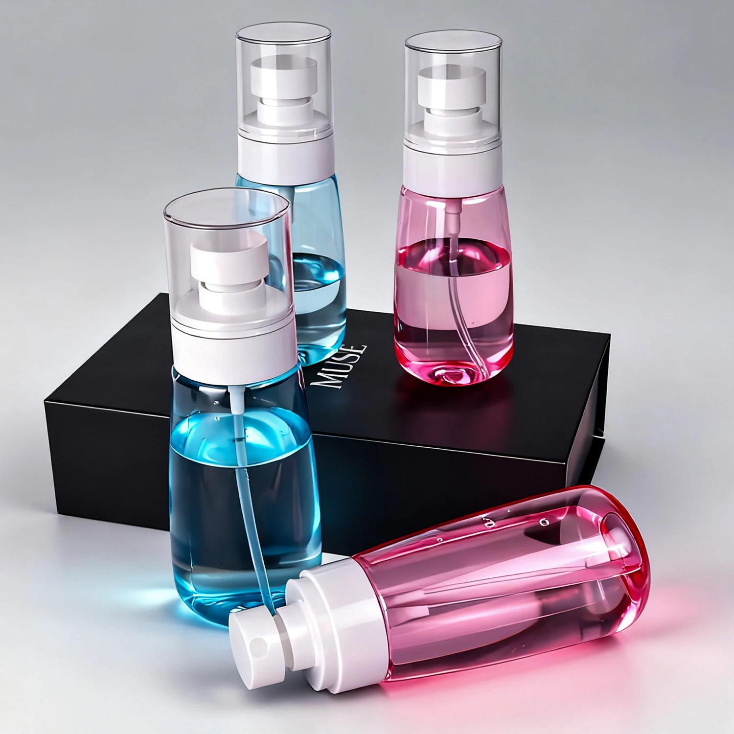 60/100ml Alcohol Atomizer Mini Fine Mist Liquid Containers Travel Sub-bottled Sunscreen Spray Bottle Refillable Spray Bottles