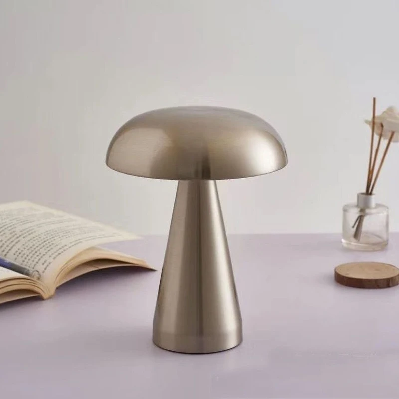 LED Mushroom Light with Battery Touch Dimmable USB Rechargeable for Dining Table Bedroom, Best Choice for Mother\'s Day Gifts