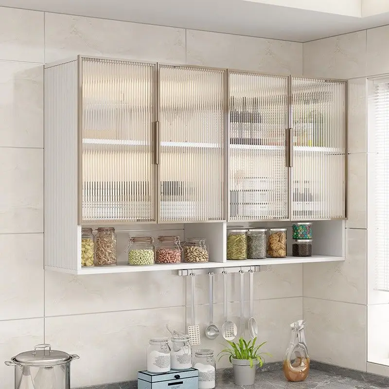 Space aluminum environmental protection hanging cabinet glass door kitchen wall wall closet balcony bathroom sun protection