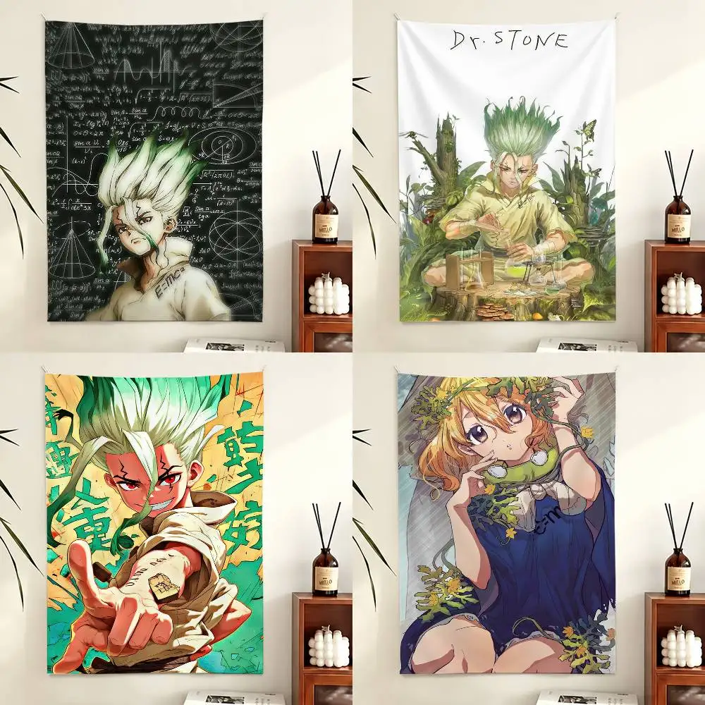 CUTE Anime D-Dr. Stone Flag Digital Printing Banner for Garage Wall Out Door Decoration