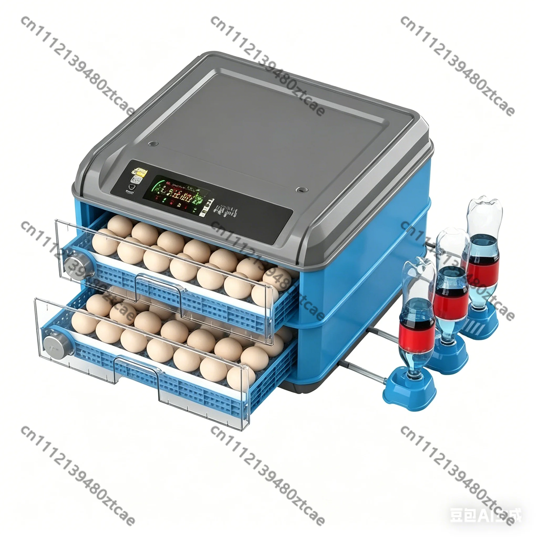 120 Eggs Automatic Egg Incubator Dual Power Hatcher Chicken Quail Bird Hatching Machine