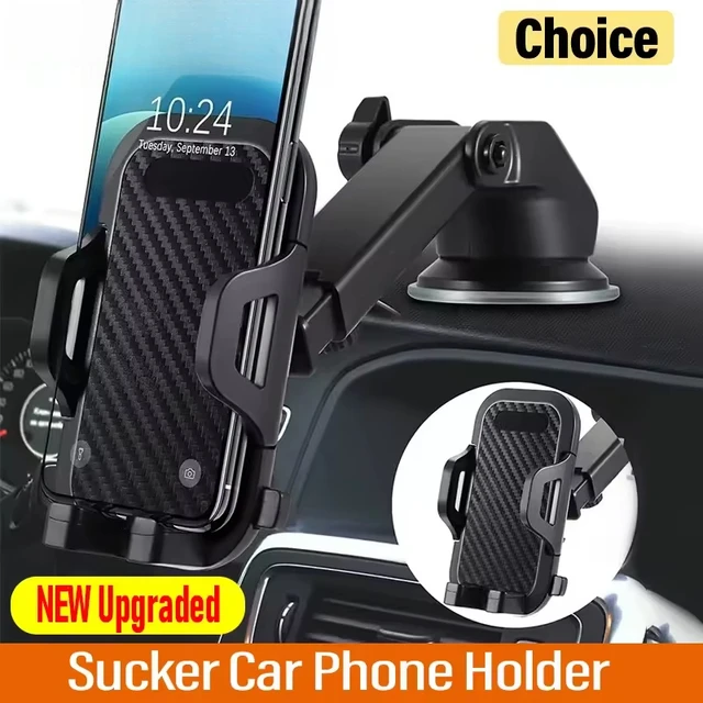 NOVO suporte com ventosa 360 °   Suporte de telefone para carro com rotação Suporte para celular Suporte de ventosa estável no carro Suporte universal para celular