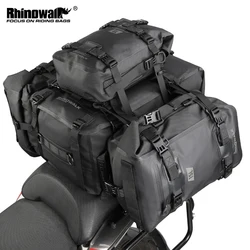 Rhinowalk Motorcycle Tail Bag Waterproof 8L 15L 30L Motorbike Rear Seat Saddle Bag Universal Side Pannier Bag Travel Luggage Box