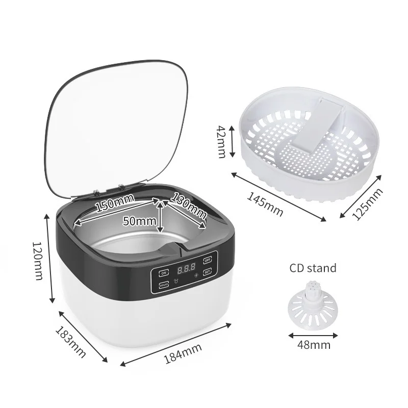 Jewelry Dentures Ultrasonic Cleaner Watches Eyewear Cleaning Equipment Nail Enhancement Contact Lens Small Ultrasonic Cleaners