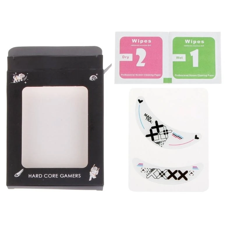1Set 0.8mm Glass Mouse Feet Pedal for VGN Dragonfly F1/Pro/Pro Max Replace Mouse Glides Curve Edge Mouse Skates Sticker P9JB
