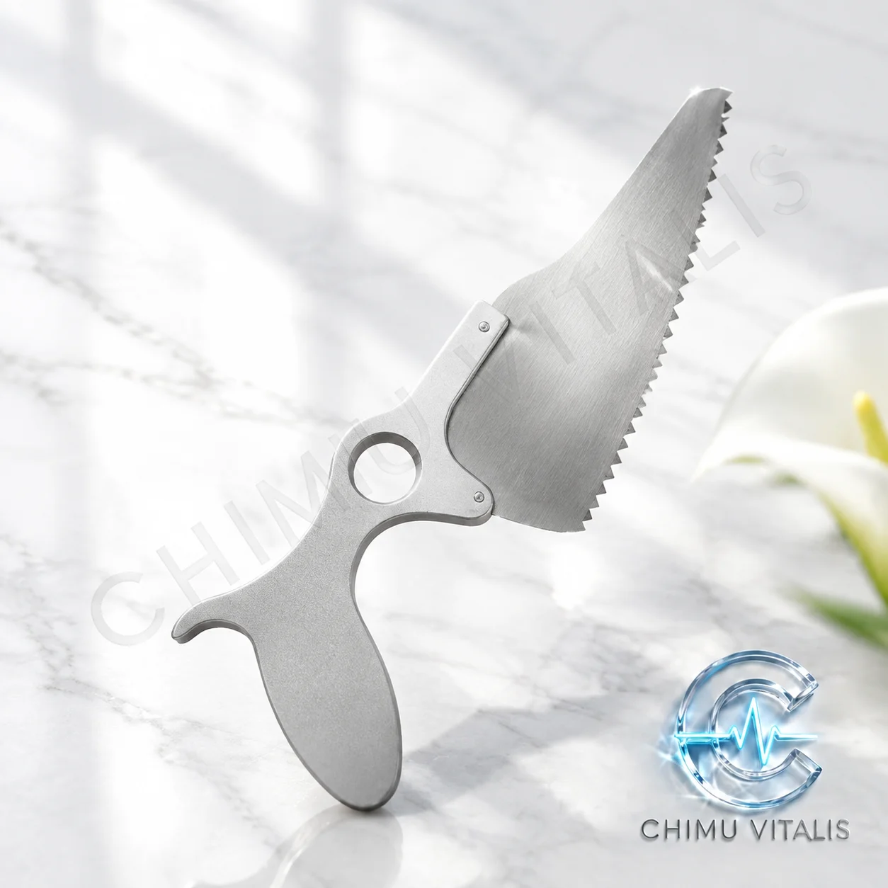 【CHIMU VITALIS】 Stainless Steel Handheld Cutting Tool with Textured Grip
