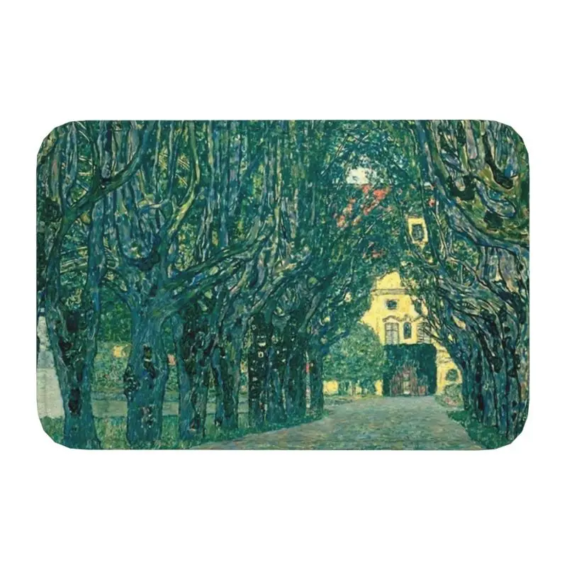 Avenue Of Schloss Kammer Park Doormat Anti-Slip Entrance Kitchen Bath Floor Door Mat Gustav Klimt Painting Art Garage Carpet Rug