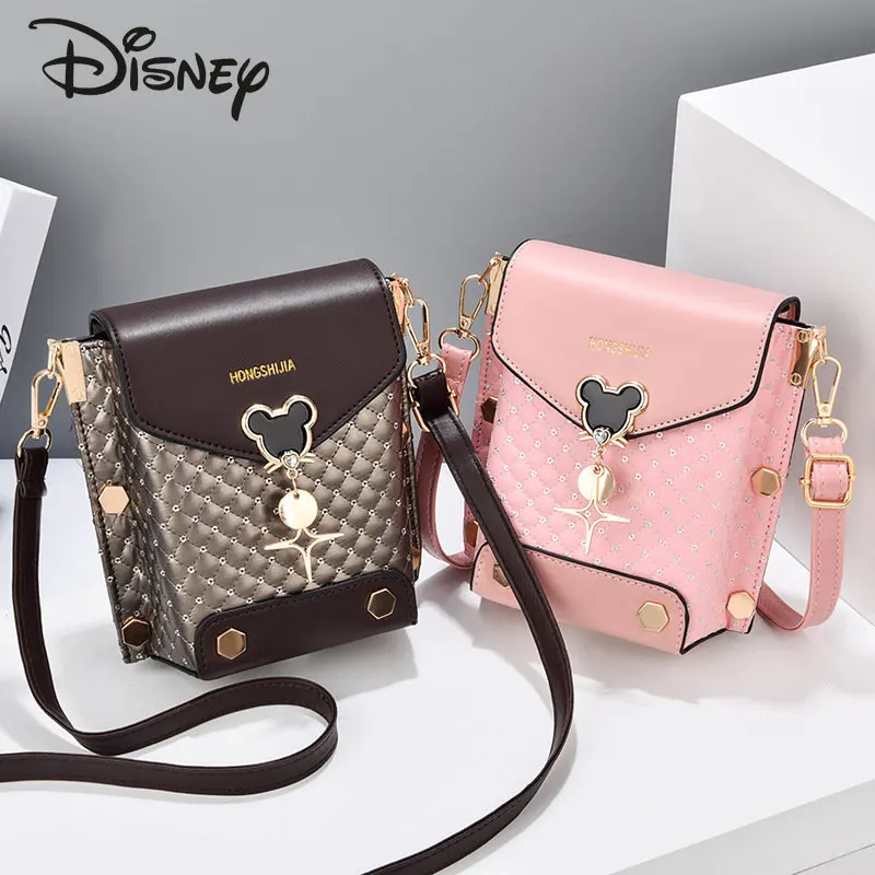 Disney Mickey New Women\'s Crossbody Bag Fashionable High Quality Girls\' Phone Bag Retro High Grade Sequin Women\'s Shoulder Bag