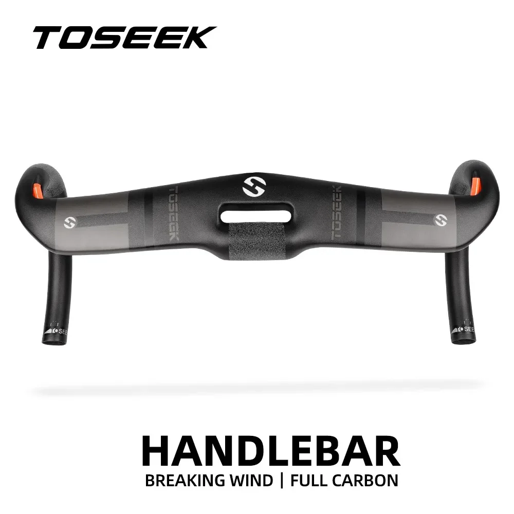 

TOSEEK Carbon Fiber Bicycle Handlebar Carbon Handle Bar Inner Cable 400/420/440mm Road Bike Aerobars