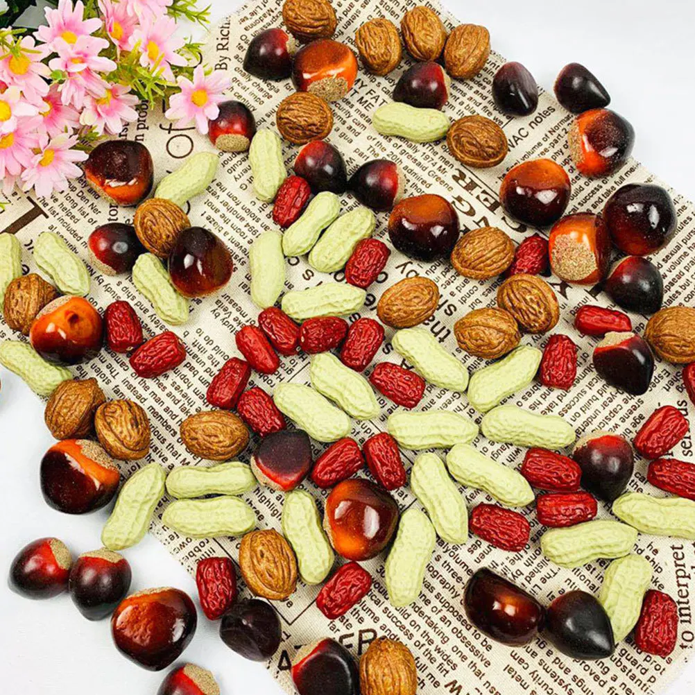 

20pcs Foam Decor Lifelike Artificial Chinese Chestnuts Artificial Chinese Chestnuts For Home Office Desk Shop Decoration Diy