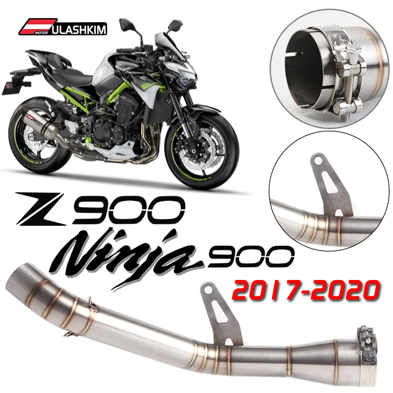 

Z900 ninja 900 выхлопная труба без шнуровки для kawasaki Z900 Ninja900 2017-2020 мотоцикл глушитель Модифицированная средняя труба