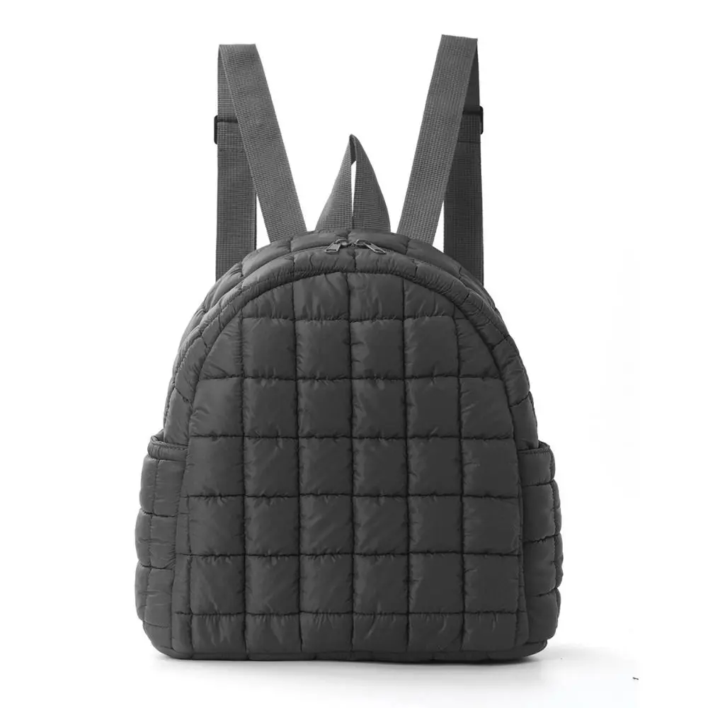 Trendy Polyester Kindergarten Backpack Lightweight Quilted Travel Backpack Waterproof Adjustable Strap Daily Commute Bag Travel