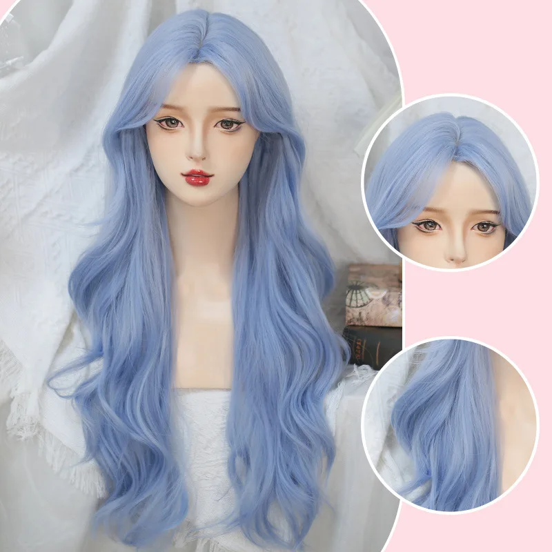 

Wig big wave roll same female full headgear atmosphere natural fluffy simulation long curly hair simulation hair cover