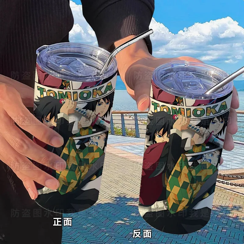 Demon Slayer Tokitou Muichirou Rengoku Kyoujurou Kochou Shinobu Water Cup Anime Peripheral Cartoon Stainless Steel Thermos Cup