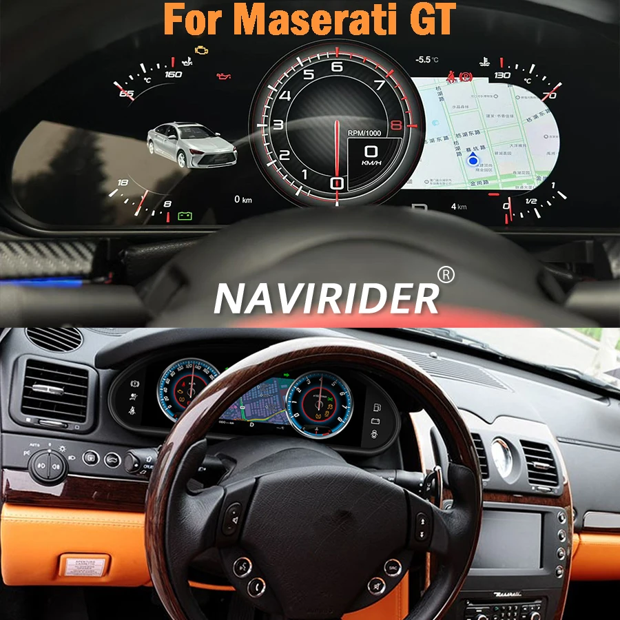 

New Car LCD Instrument For Maserati GT 2007-2017 Speedometer Cluster Upgrade Panel Cluster Multiple Colorful UI High Definition