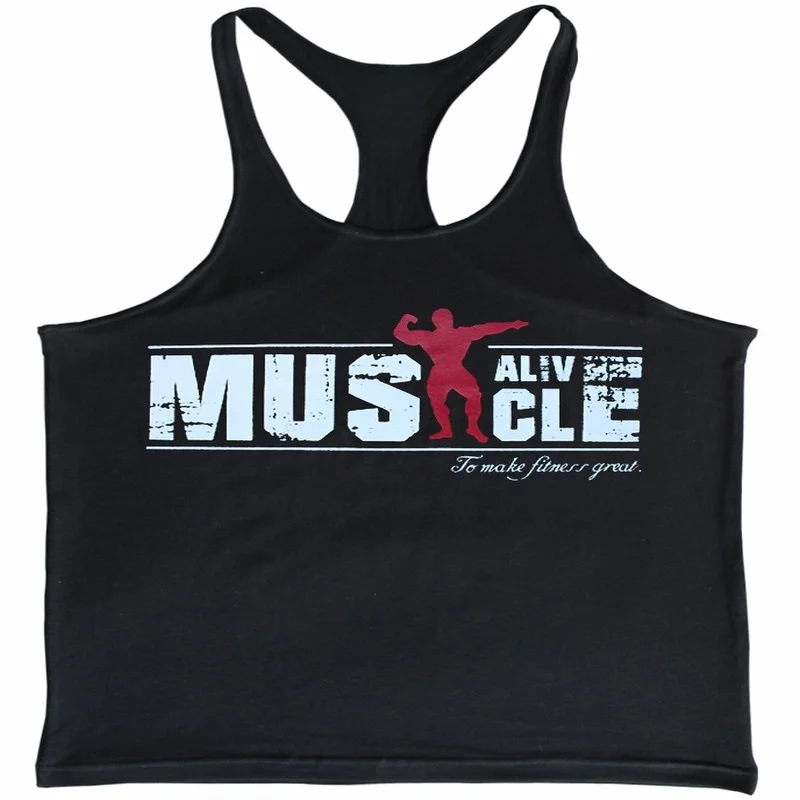 كمال الاجسام الرجال سترة عادية رسالة مطبوعة رياضة الرجال الأدوات سترة اللياقة البدنية القماش قميص الرجال خط واحد قميص