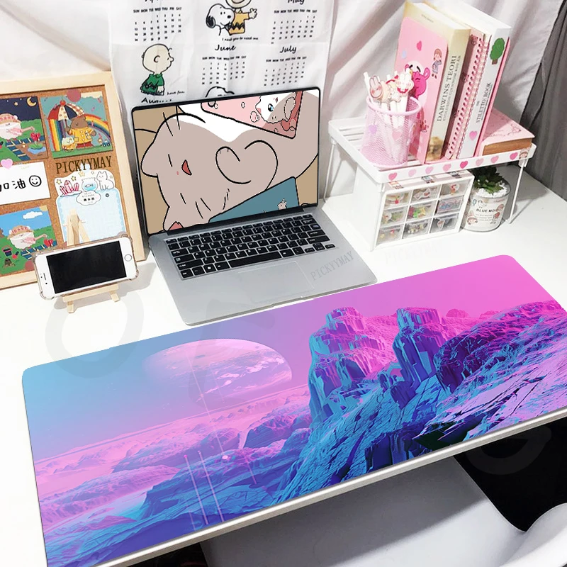 

Landscape Large Mouse Mat Gaming Mousepad Big Gamer Mousepads 50x100cm Natural Rubber Keyboard Mats Desk Pad HD Mouse Pads