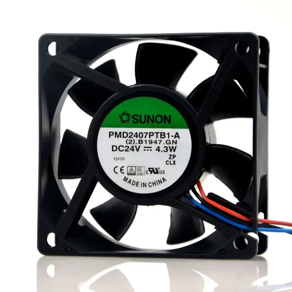 

+NEW For PMD2407PTB1-A DC 24V 4.3W 7CM 70X70X25MM 7025 3wire inverter case fan2-pack