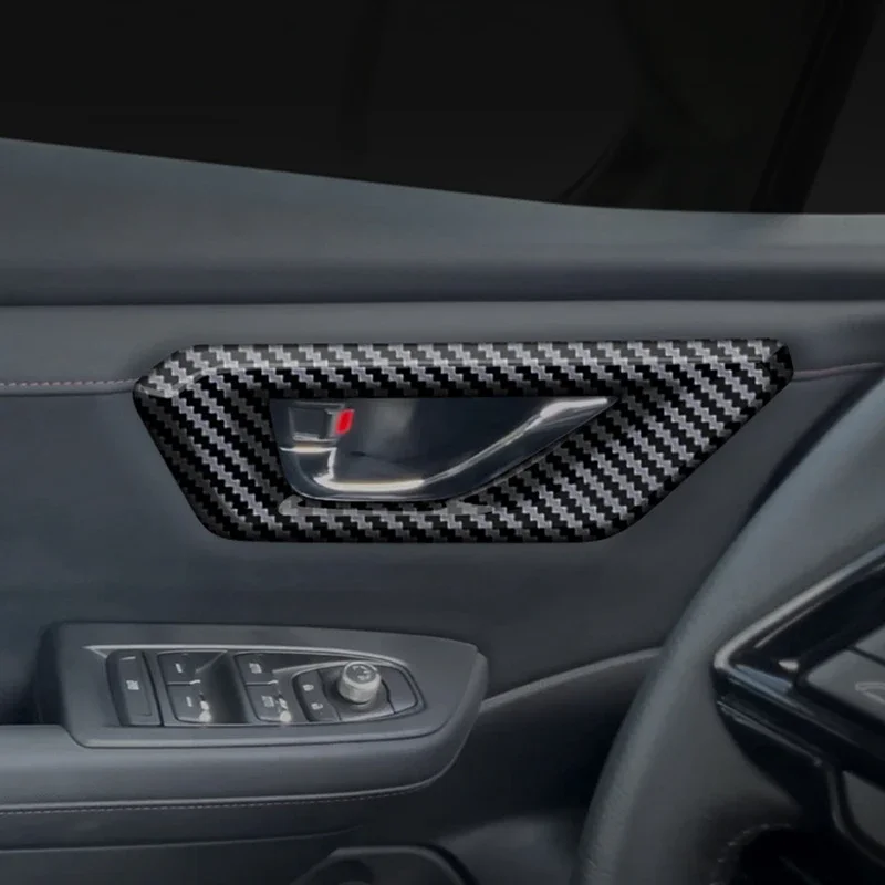 Car Inside Pull Handle Trim Cover Sticker For Subaru Forester 2025 Car Interior Accessories Carbon Fiber