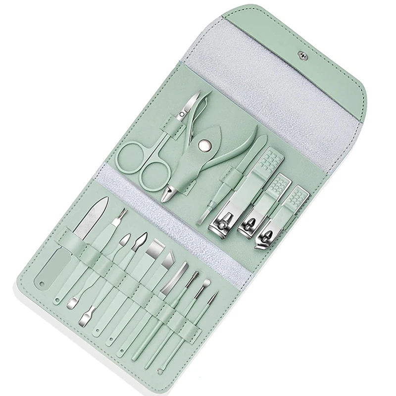 

12/16 Pcs Manicure Cutters Nail Clipper Set Household Stainless Steel Ear Spoon Nail Clippers Pedicure Nail Scissors Tool