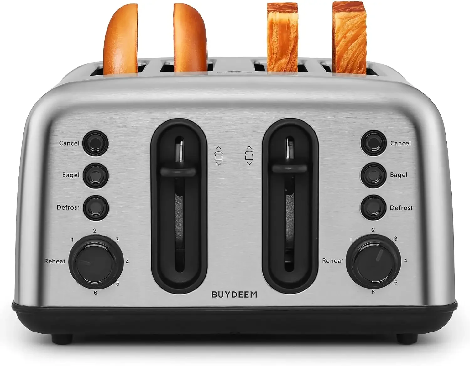 

NEW DT440 4 Slice Toaster, Stainless Steel Toaster with Extra Wide Slots for Bagels, Muffins, High Lift Lever, 6 Shade