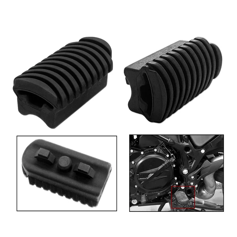 Motorcycle Front Footrest Footpegs Foot Pegs Rubber Covers For BMW F800GS 2013-2017