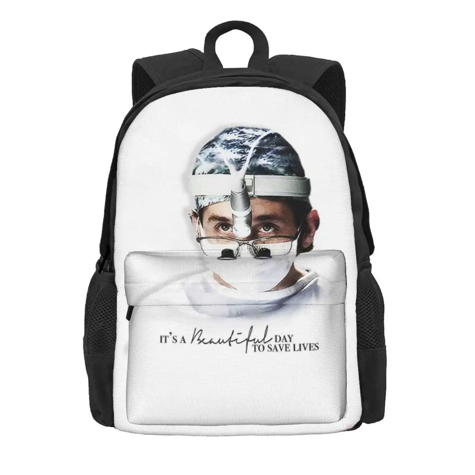 Beautiful Day Hot Sale Schoolbag Backpack Fashion Bags Greys Derek Anatomy Shepherd Patrick Dempsey Tv Show