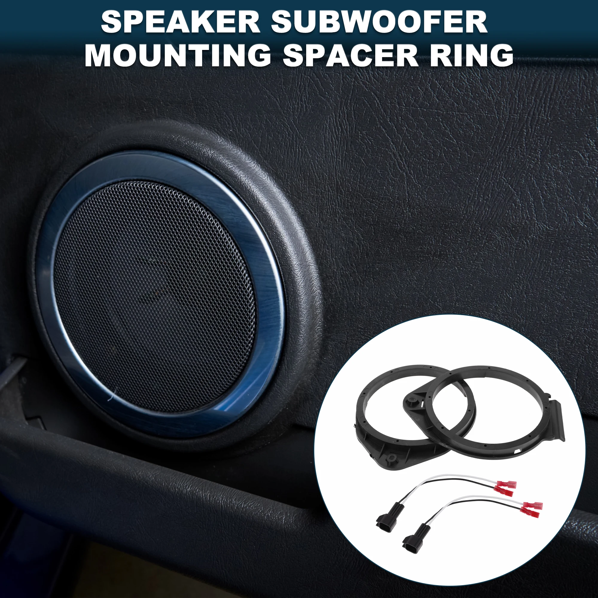 UXCELL Speaker Spacer Ring Tweeter Speaker Spacer Adapter for Chevrolet 2006-2013 Waterproof Black 2 Set