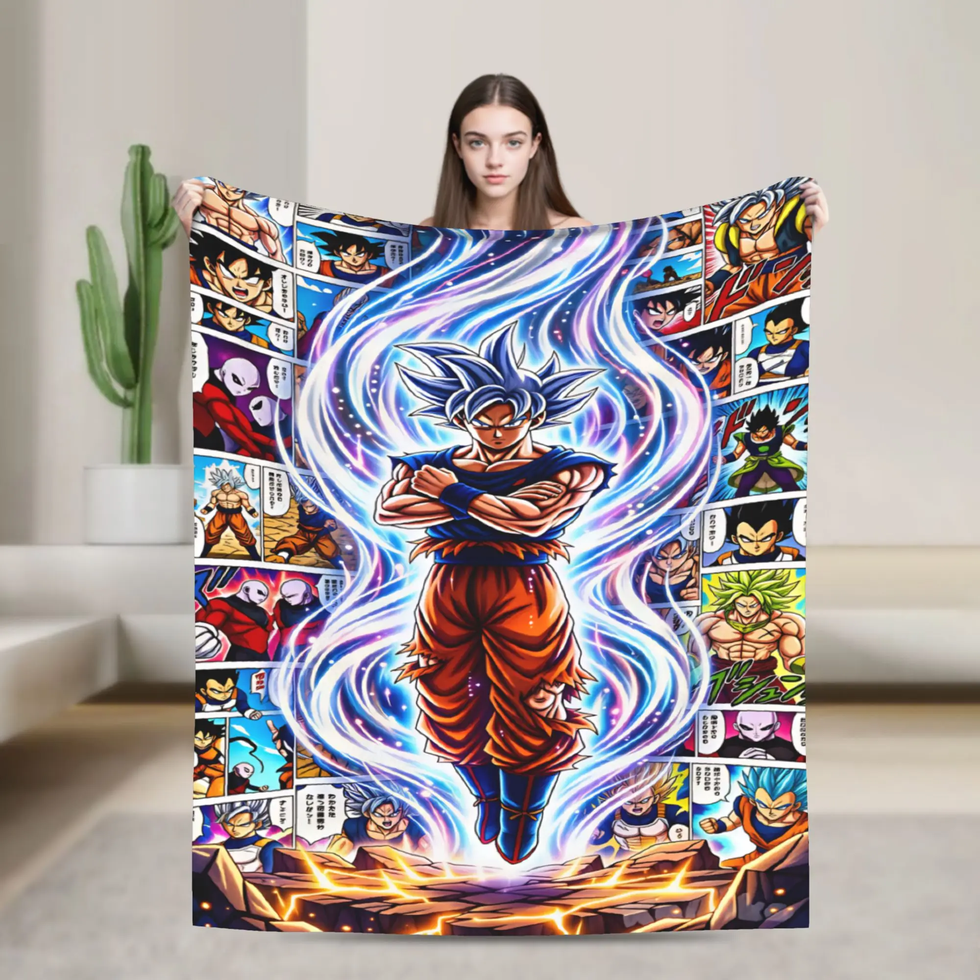Anime D-Dragons B-Balls  Flannel Blankets  Warm Bedding Throws for Living Room Decorative Novelty Bedspread Sofa Bed Cover