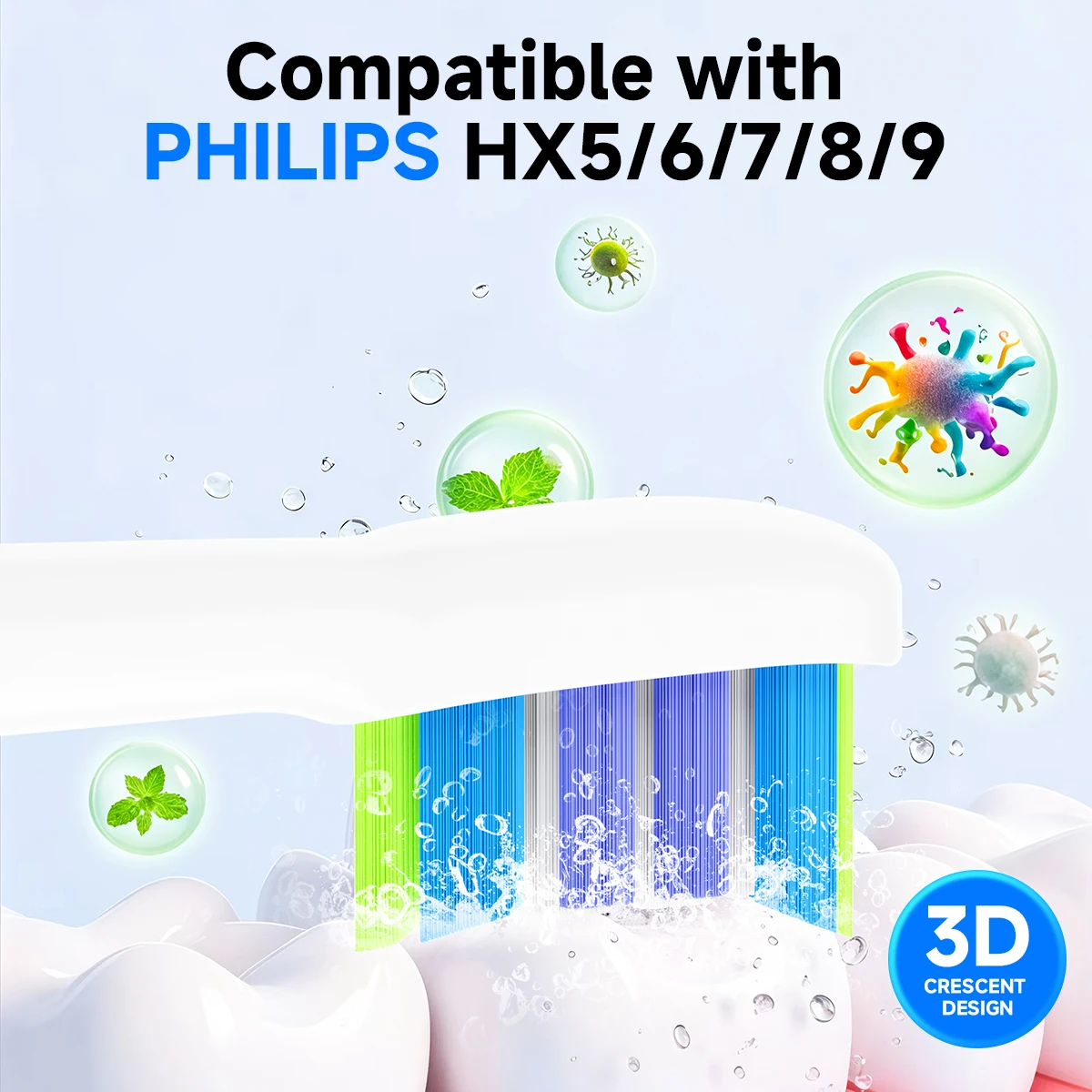 

Насадка для зубной щетки 4/8/12/16/20 шт., совместимая с моделями серии Philips Sonicare/HX6/HX9/HX5/HX7/HX8