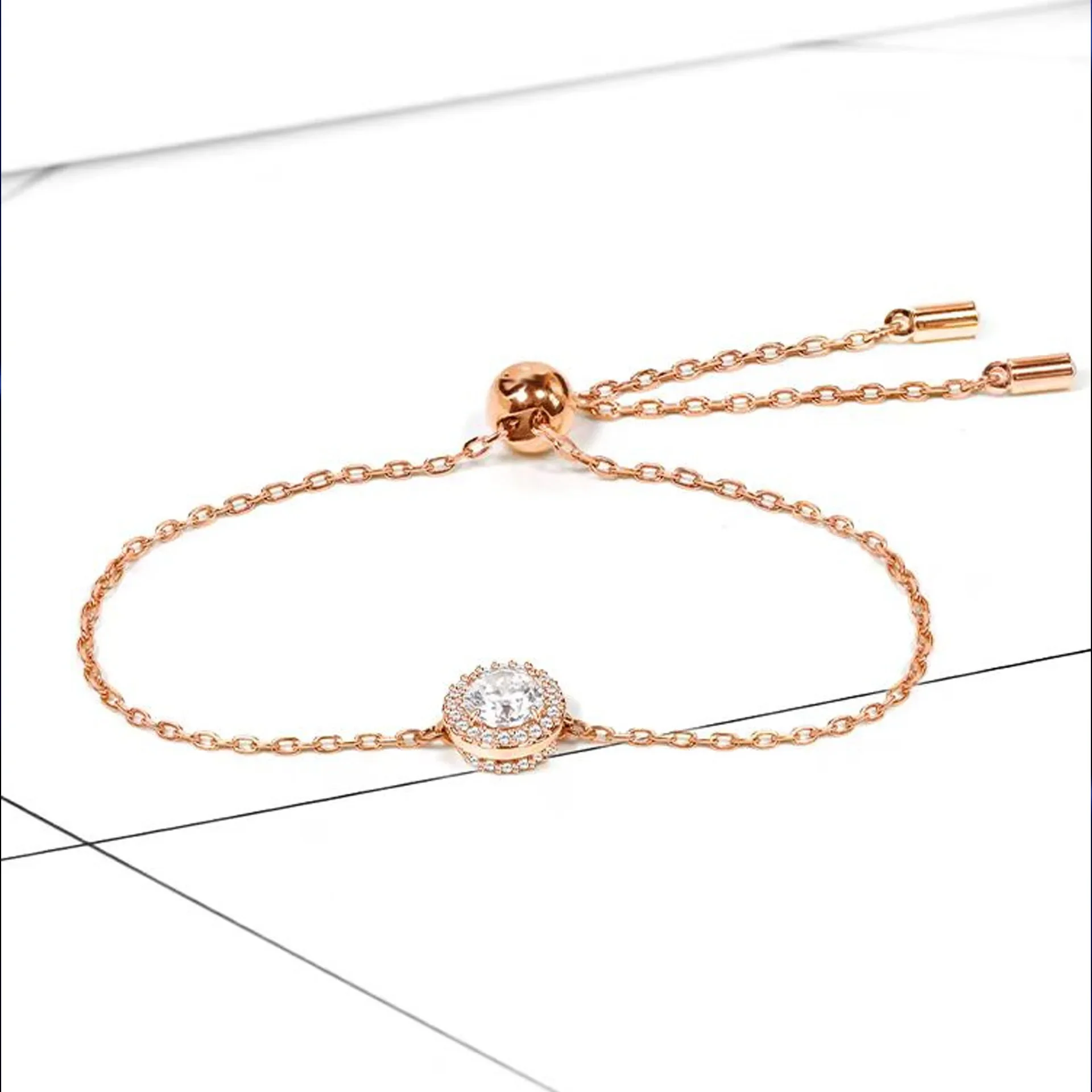 2025 Nieuwe Originele Ronde Waterdruppel Kristal Hoge Sieraden Set Mode Dazzling Dames Armband Oorbel Ketting Ring Huwelijkscadeau