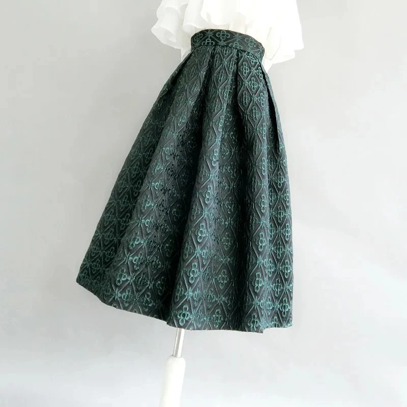 

Summer New Female Jacquard Skirt Female Summer 2024 New High Waist Slim High-Grade Fluffy Skirt Loose Long Umbrella Skirt Female