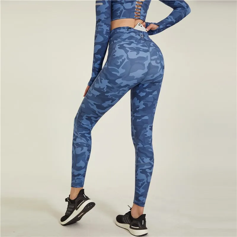 

Women Running Camouflage Leggings Hip Lift High Waist Yoga Tie Dye Pants Female Fitness Jogging Trouser Spliced Colors Tights