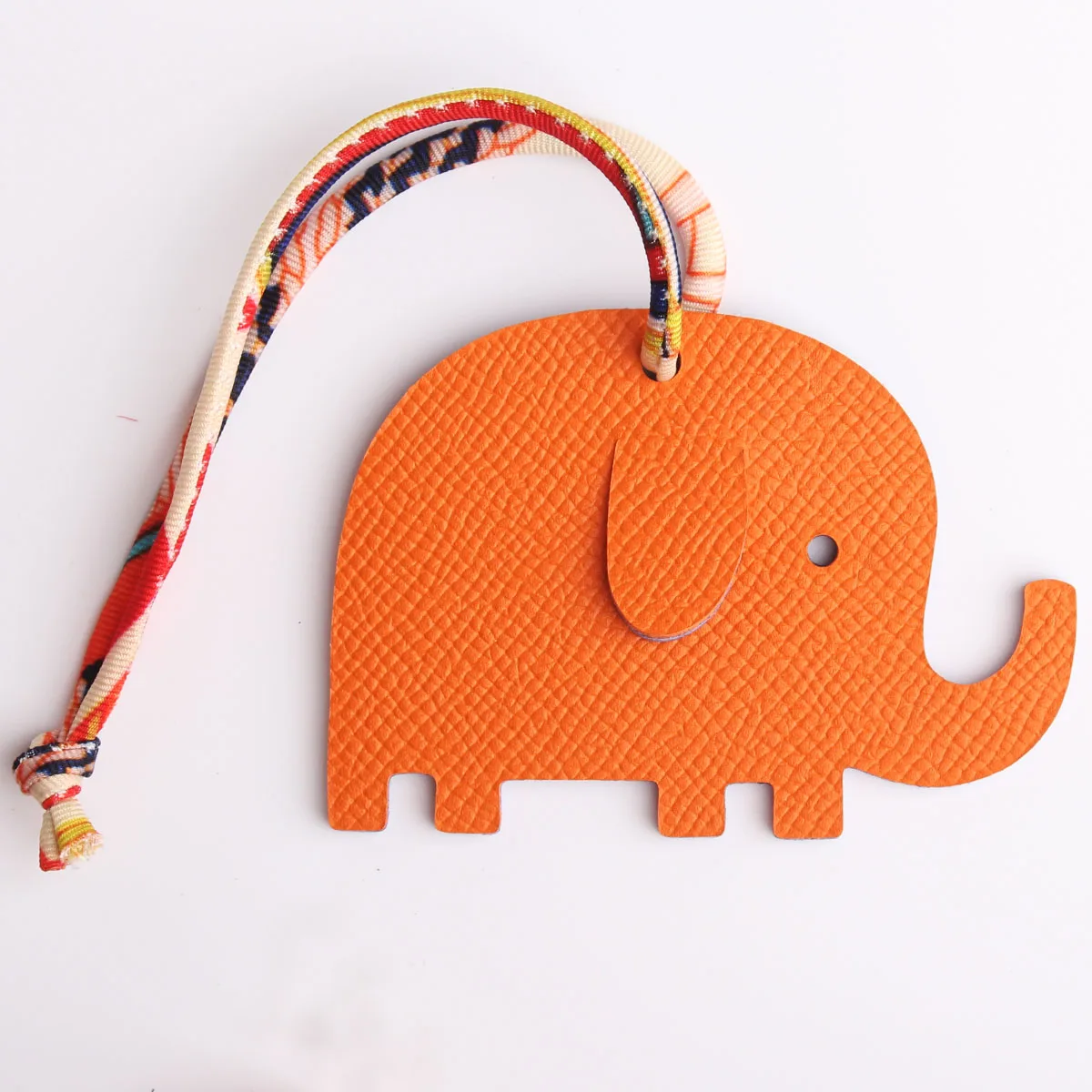 Double Faces Cute Real 100% Full Grain Leather ELEPHANT Keychain Backpack Pendant Animal Women Bag Charm