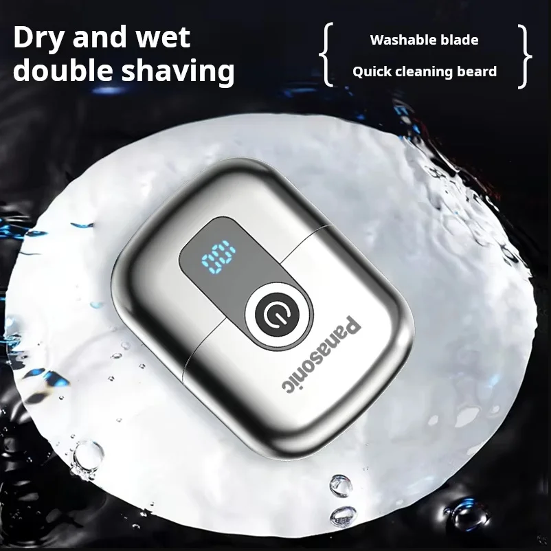 ماكينة حلاقة كهربائية مغناطيسية من باناسونيك، ماكينة حلاقة صغيرة محمولة للسفر برأسين، سكين اللحية، ماكينة حلاقة منزلية لغسل المياه الكهربائية