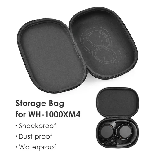 Imagen 2 del producto Estuche rígido de EVA para auriculares, WH-1000XM4 estuche de transporte para SONY, inalámbrico, Bluetooth, bolsa protectora de almacenamiento, estuche de viaje