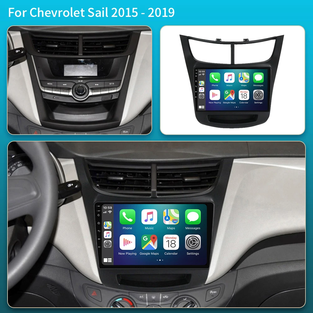 Android Carplay Car For Chevrolet Sail Aveo 2015 -2019 Auto Radio Stereo Multimidia Player GPS Navigation 4G Carplay NO 2DIN DVD