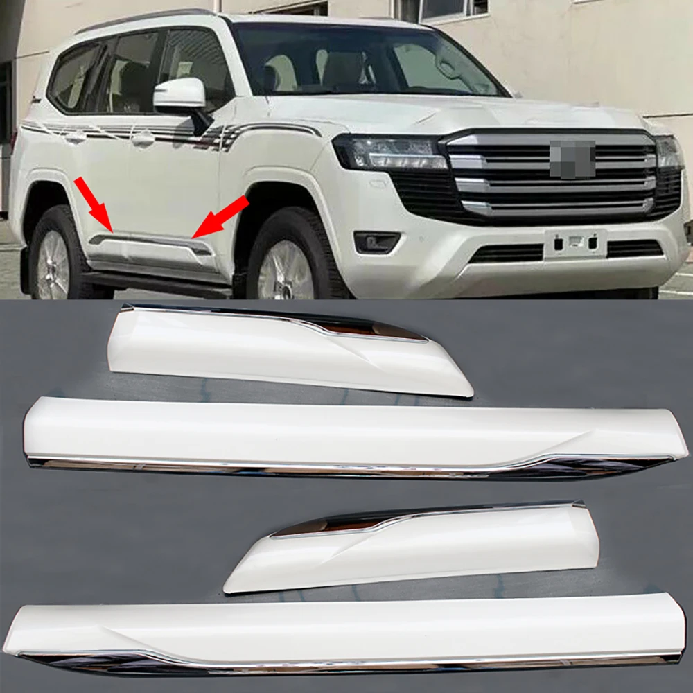 For TOYOTA Land Cruiser 300 Series LC300 J300 2021 2022 Side Door Body Molding Cover Trim Strips Protector Exterior Accessories