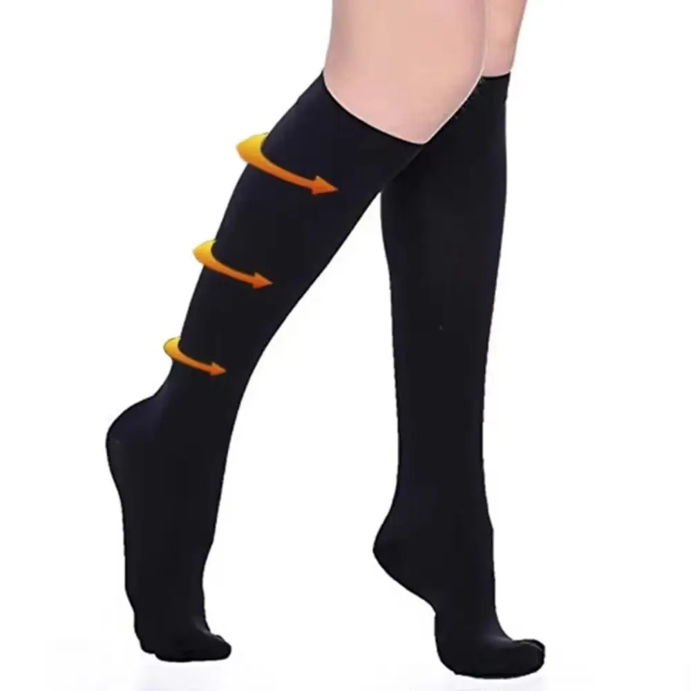 Durable 23-32mmHg Compression Socks Closed Toe S-XXL Calf Compression Stockings Unisex Knee High Socks