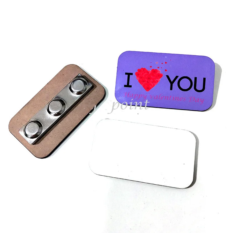 

Factory Price!!! 100pcs/lot Sublimation Blank PIN NameTag ID Card Badge DIY Craft Sublimation Transfer by Heat Press Dye Ink