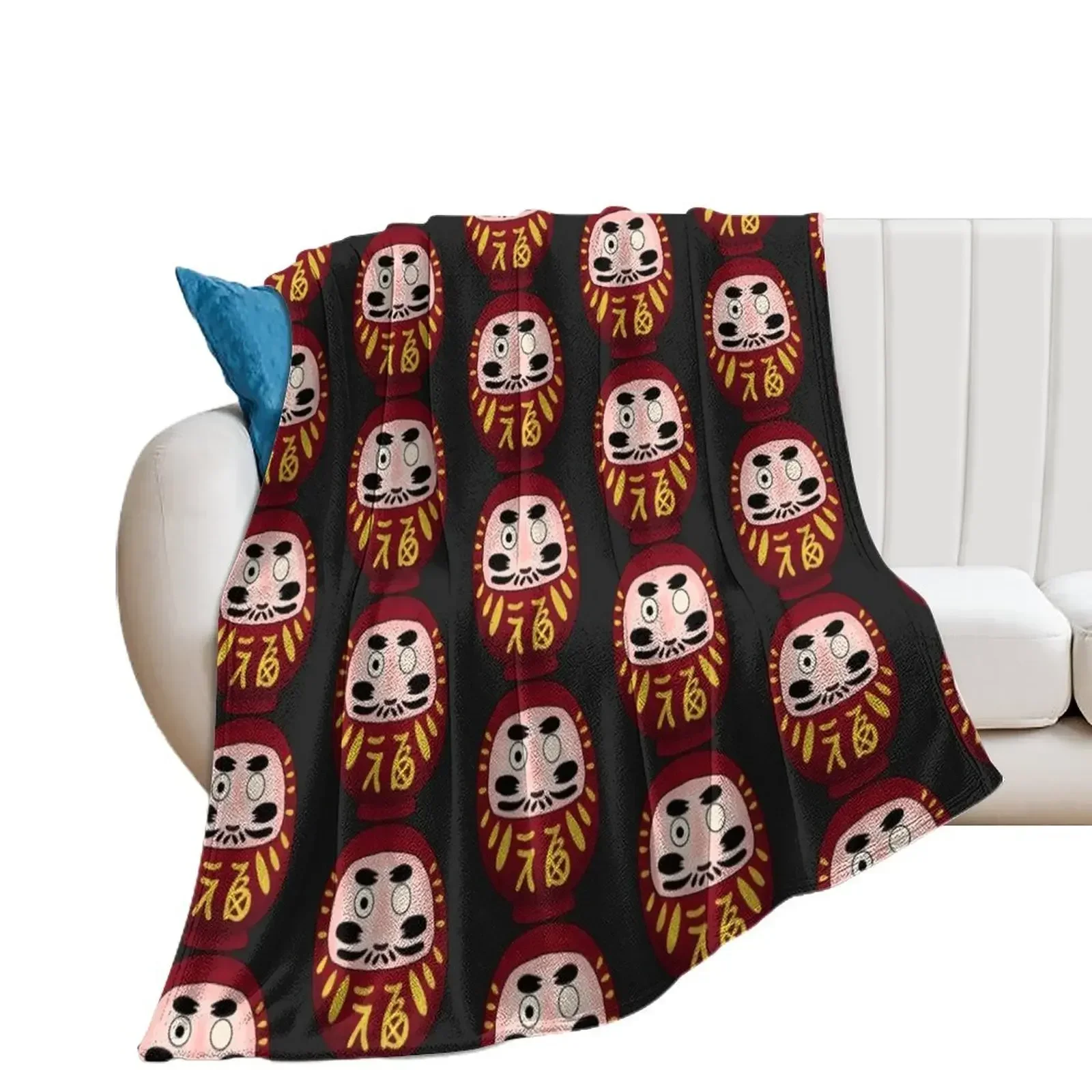 Daruma Throw Blanket Flannel Fabric Loose warm winter Blankets