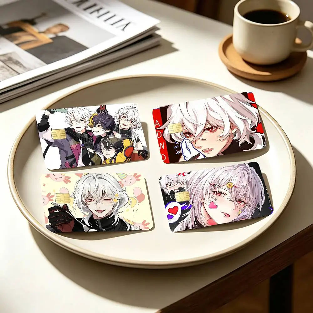 Gothic Dark Casper A Date With D-Death 4pcs 1Set Card Stickers Small Waterproof Chip 4PCS Card Sticker Anti-Scratch