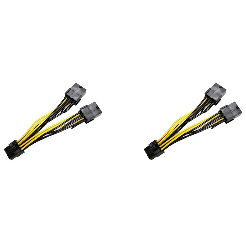 A04E-2X 8Pin To Dual 8Pin(6+2) Power Cable GPU Power Cable For Tesla K80 M40 M60 P40 P100