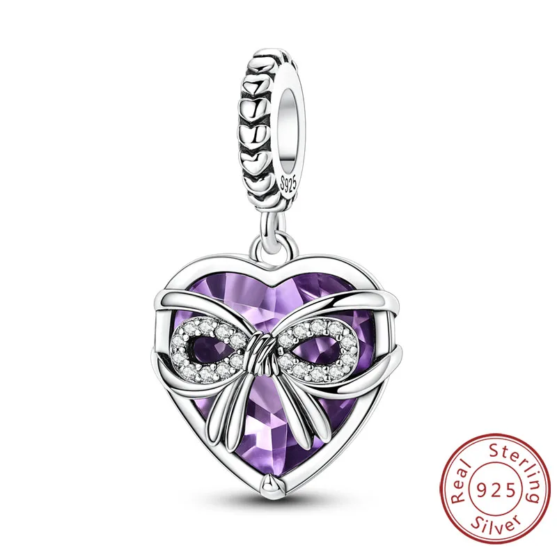 Original 925 Sterling Silber Herz Liebe Charms Perlen Anhänger Fit Original Armband Halskette DIY Charms Frauen Mann Schmuck Geschenk