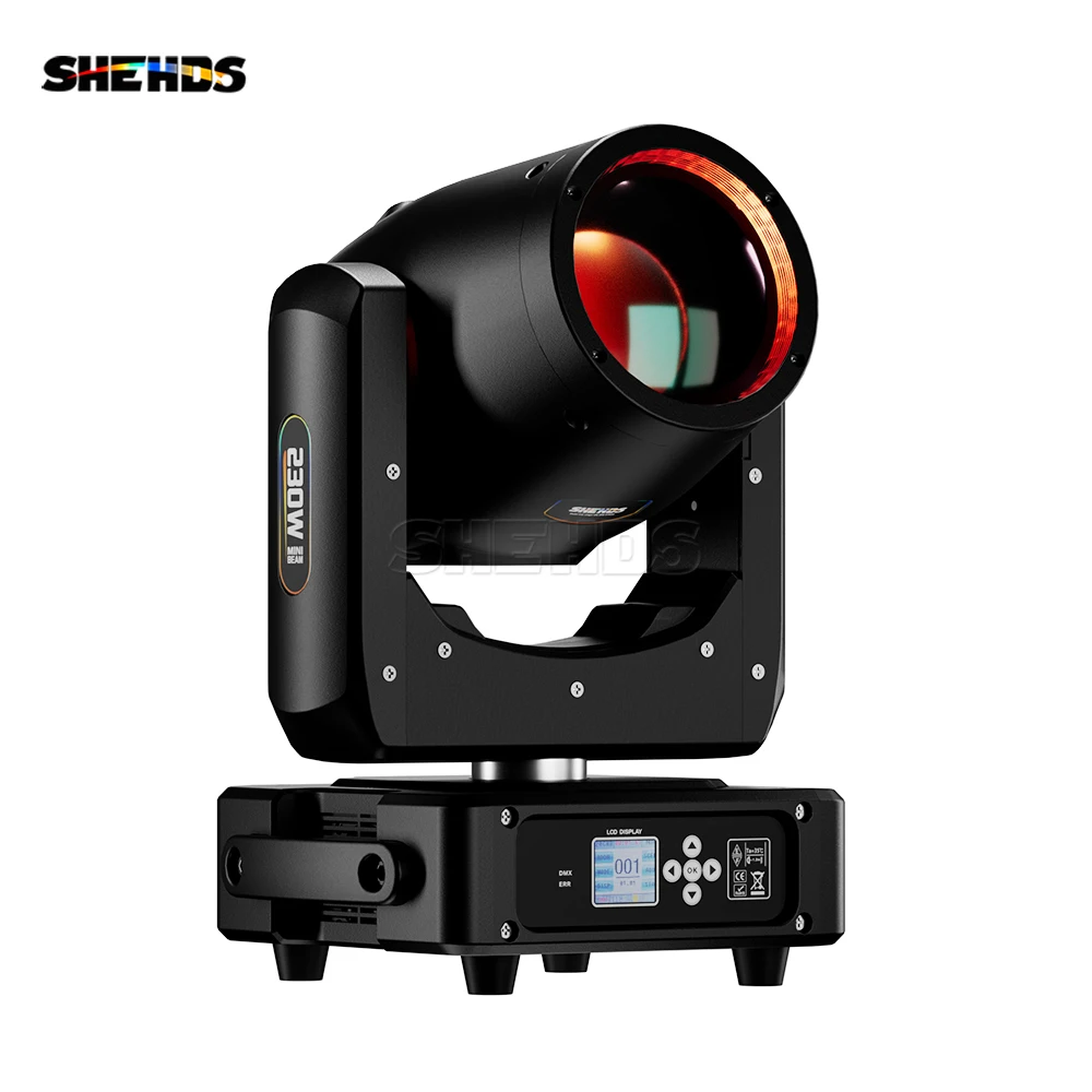 SHEHDS MINI 7R 230W Beam Moving Head Lighting Frost Rainbow Effect with Fight Case DJ Nightclub Show Stage Lighting Disco Light