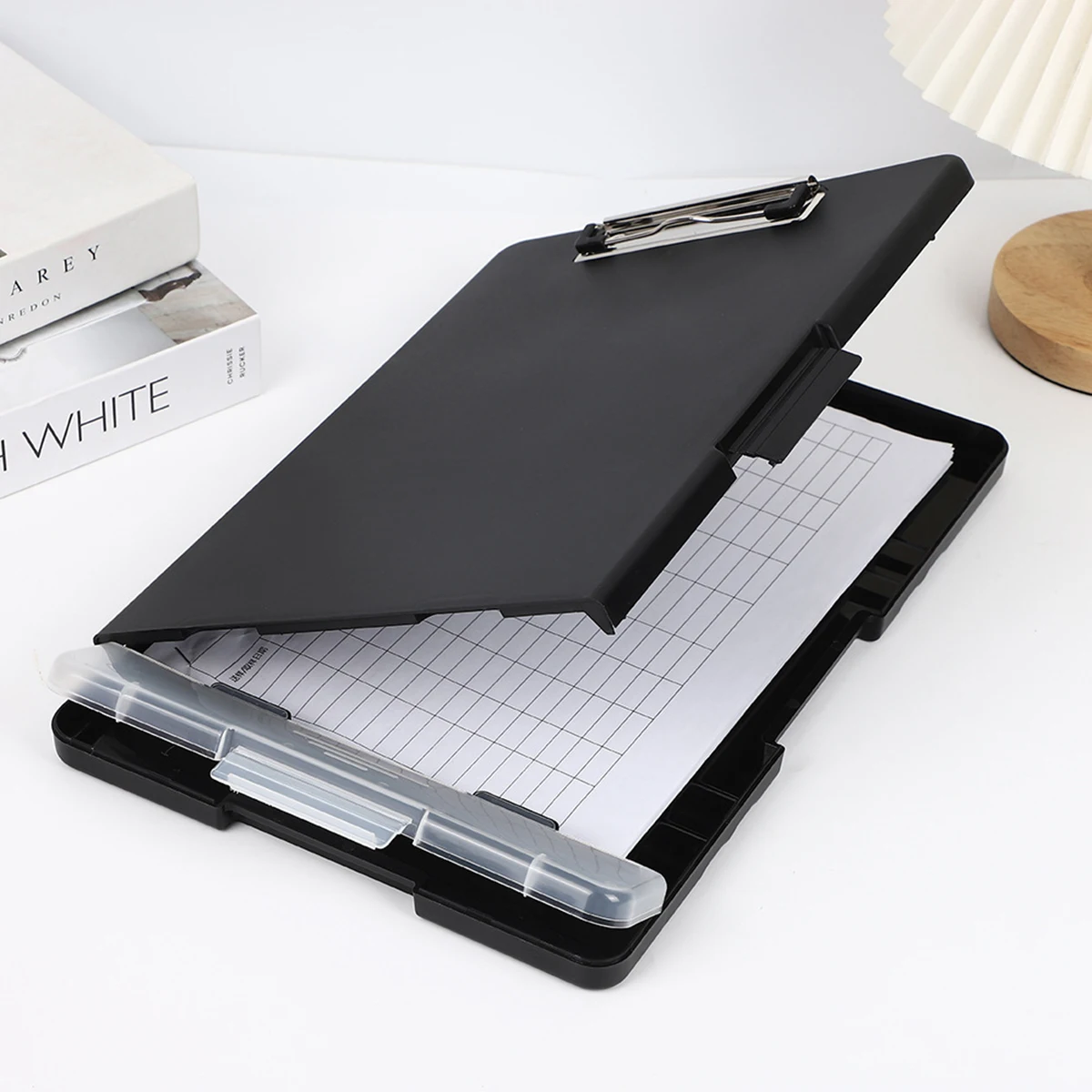 

Multi-functional File Folder Desktop Test Paper Organizer Office Document Board Folder Storage Box Writing Board, Office