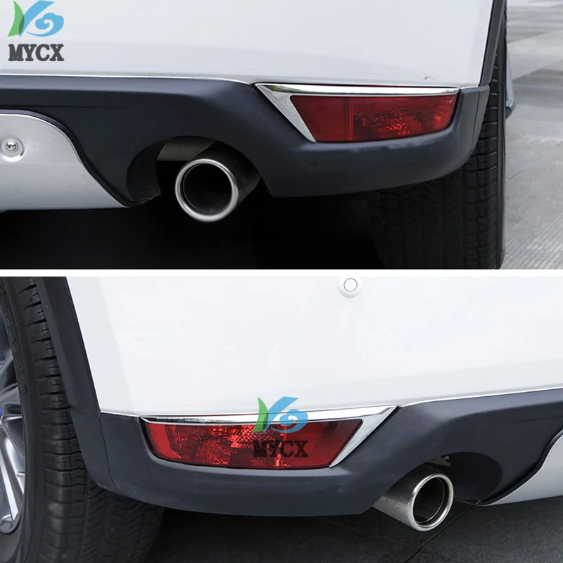 

FIT For Mazda CX5 CX-5 CX 5 2017 2018 2019 ABS Chrome Rear Reflector Fog Light Lamp Cover Sticker Decoration Trim Accessories
