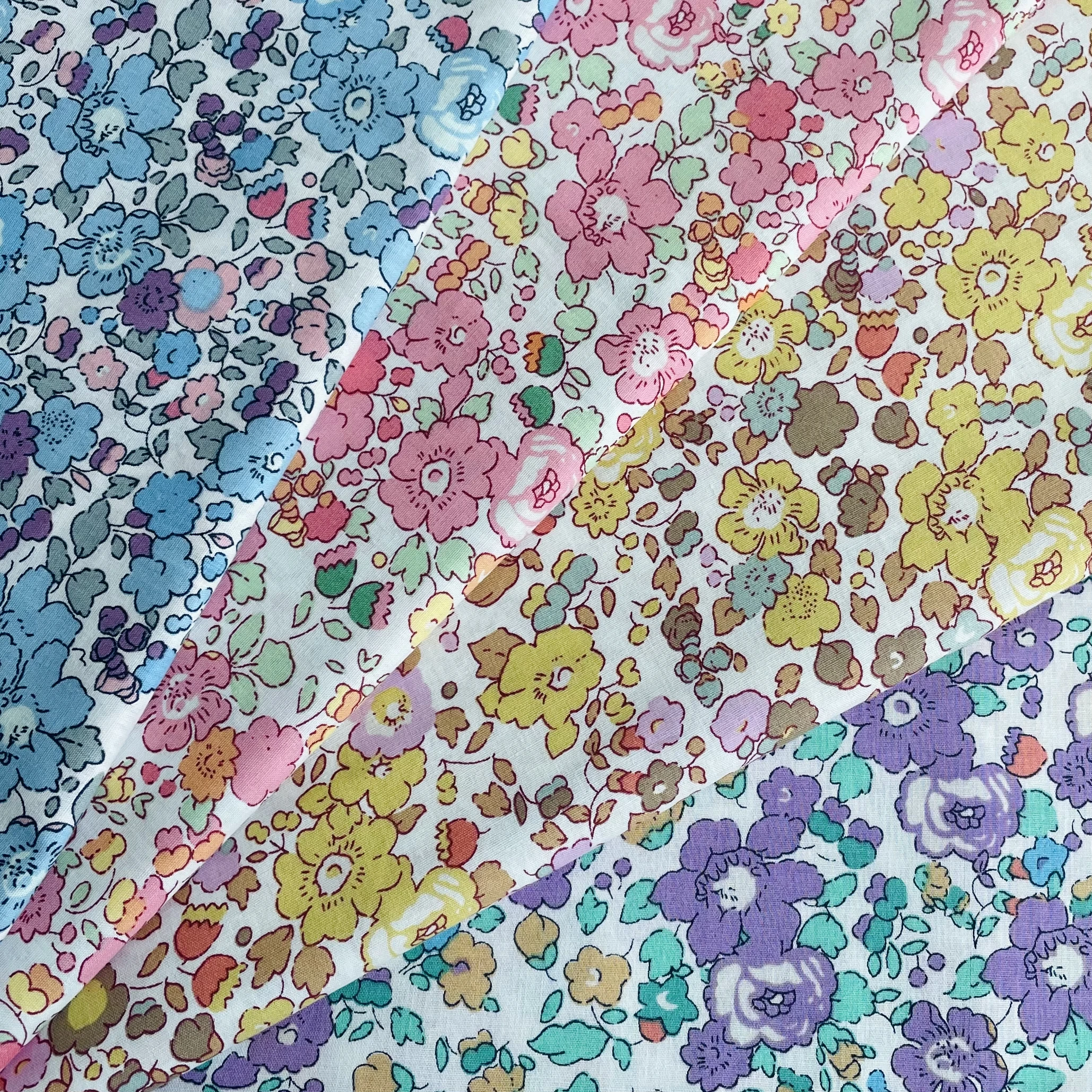 Puderblauer 100% Baumwollstoff 60S Original-Design Digitaldruck für Nähen von Kleidern, Röcken und Kinderbekleidung – Detail 4