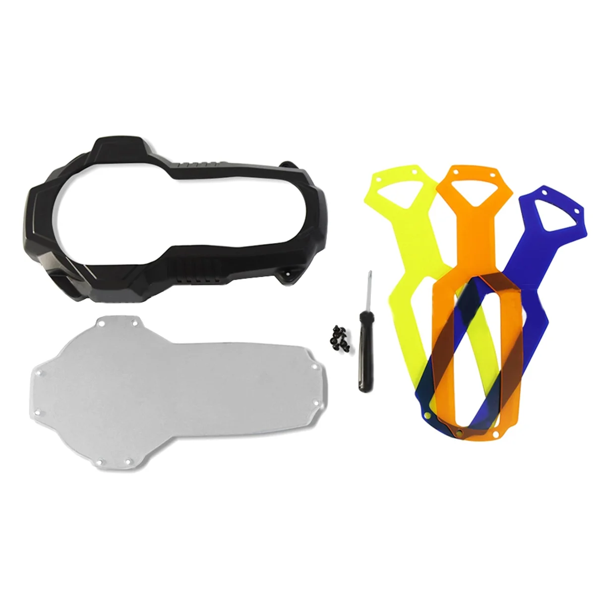 Headlight Protector with 3 Fluorescent Covers for BMW R1200GS LC GSA R1250GS R 1250GS ADV Adventure Plating