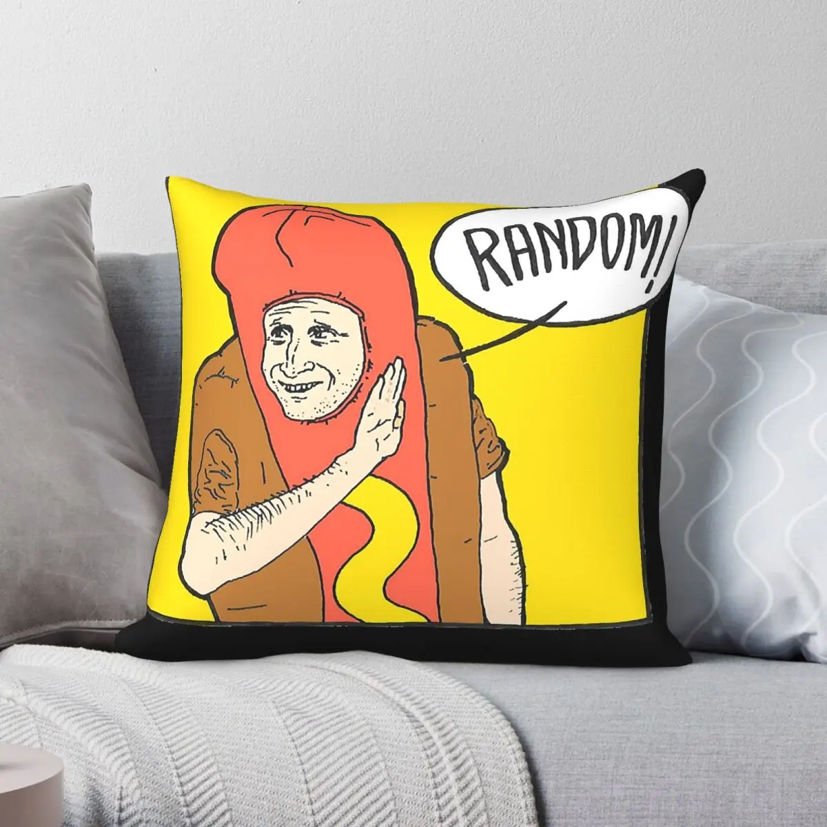 Hot Dog Car Crash Tim Robinson Square Pillowcase Polyester Linen Velvet Pattern Decor Throw Pillow Case Car Cushion Cover 45x45